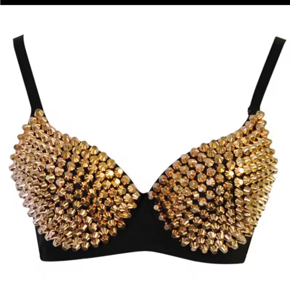 Spiked Studded Spikey Spike Bra Punk Grunge Emo Alternative Rave Festival